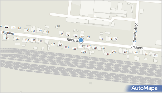 Ostrów Wielkopolski, Rejtana Tadeusza, 119, mapa Ostrów Wielkopolski