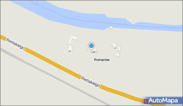 Ostrowiec Świętokrzyski, Reńskiego Józefa, 16a, mapa Ostrowiec Świętokrzyski