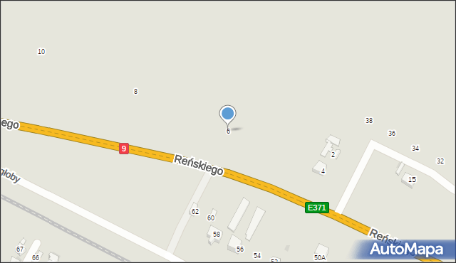 Ostrowiec Świętokrzyski, Reńskiego Józefa, 6, mapa Ostrowiec Świętokrzyski