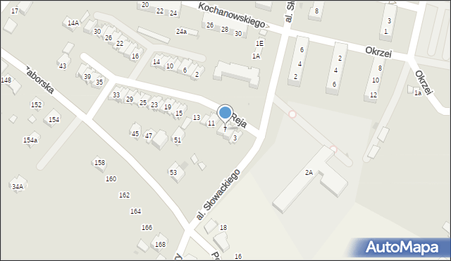 Oświęcim, Reja Mikołaja, 7, mapa Oświęcimia