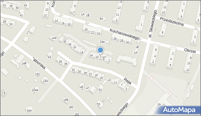 Oświęcim, Reja Mikołaja, 8, mapa Oświęcimia