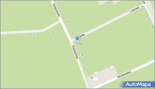 Otwock, Redutowa, 33, mapa Otwock