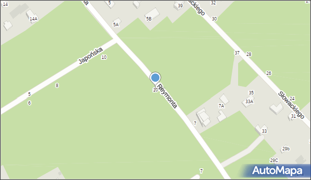 Otwock, Reymonta Władysława, 10, mapa Otwock