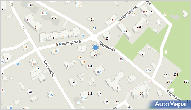 Otwock, Reymonta Władysława, 16, mapa Otwock