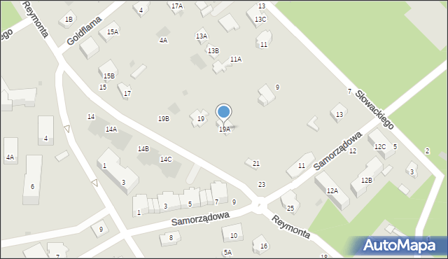 Otwock, Reymonta Władysława, 19A, mapa Otwock