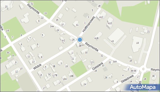 Otwock, Reymonta Władysława, 28, mapa Otwock