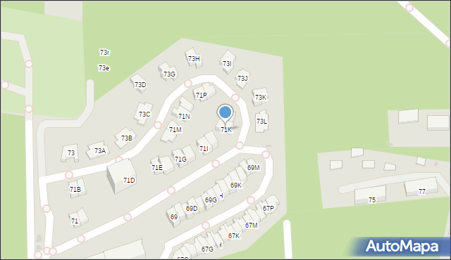 Otwock, Reymonta Władysława, 71K, mapa Otwock