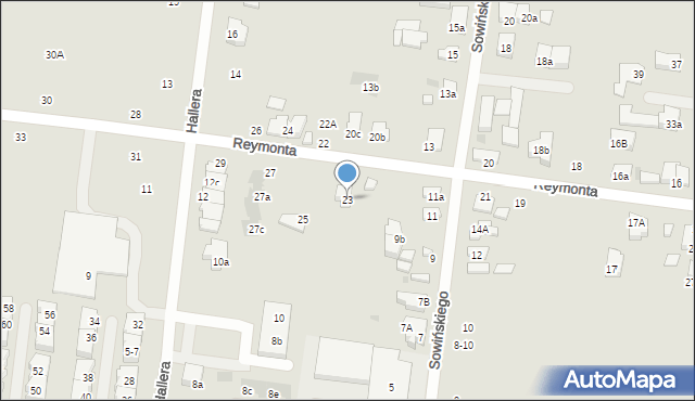 Ożarów Mazowiecki, Reymonta Władysława, 23, mapa Ożarów Mazowiecki