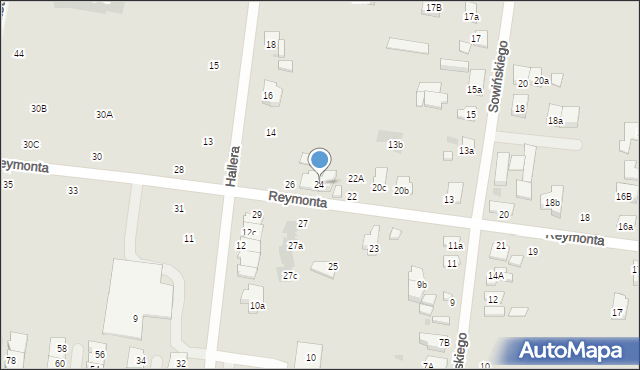 Ożarów Mazowiecki, Reymonta Władysława, 24, mapa Ożarów Mazowiecki