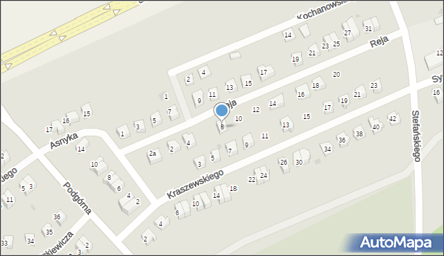 Pelplin, Reja Mikołaja, 8, mapa Pelplin