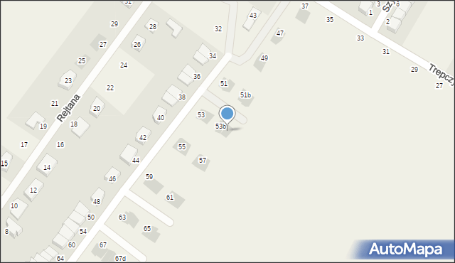 Pępowo, Rejtana Tadeusza, 53c, mapa Pępowo