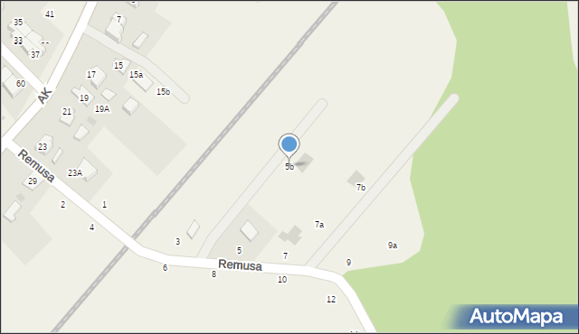 Pępowo, Remusa, 5b, mapa Pępowo