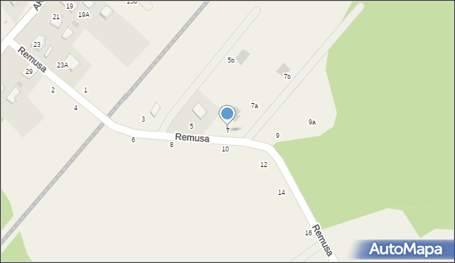 Pępowo, Remusa, 7, mapa Pępowo