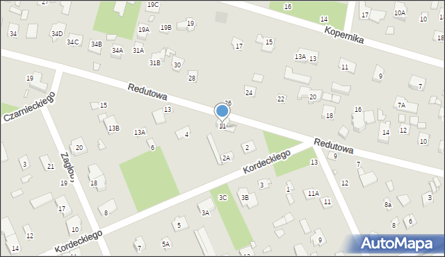 Piaseczno, Redutowa, 11, mapa Piaseczno