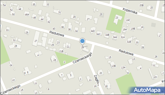 Piaseczno, Redutowa, 19, mapa Piaseczno