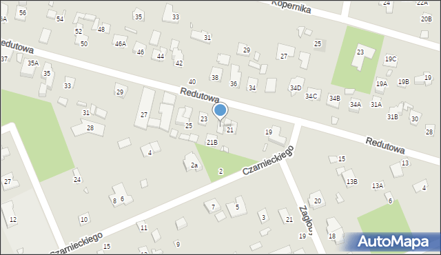 Piaseczno, Redutowa, 21A, mapa Piaseczno