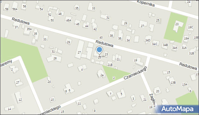 Piaseczno, Redutowa, 25, mapa Piaseczno