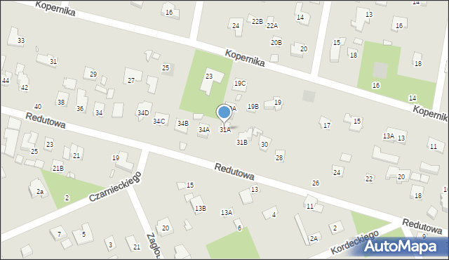 Piaseczno, Redutowa, 31A, mapa Piaseczno