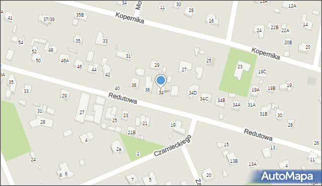 Piaseczno, Redutowa, 34, mapa Piaseczno