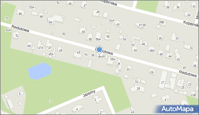Piaseczno, Redutowa, 37, mapa Piaseczno