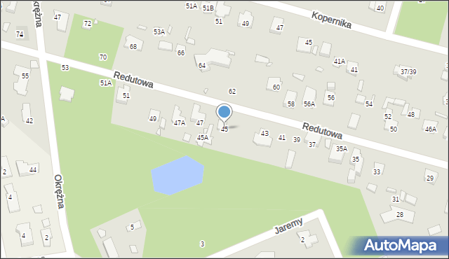 Piaseczno, Redutowa, 45, mapa Piaseczno