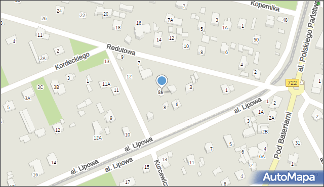 Piaseczno, Redutowa, 5, mapa Piaseczno