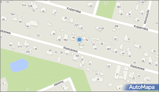 Piaseczno, Redutowa, 54a, mapa Piaseczno