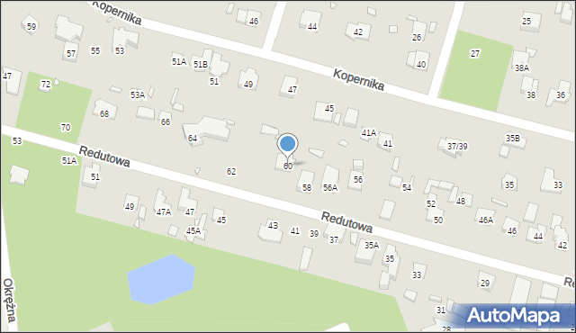 Piaseczno, Redutowa, 60, mapa Piaseczno