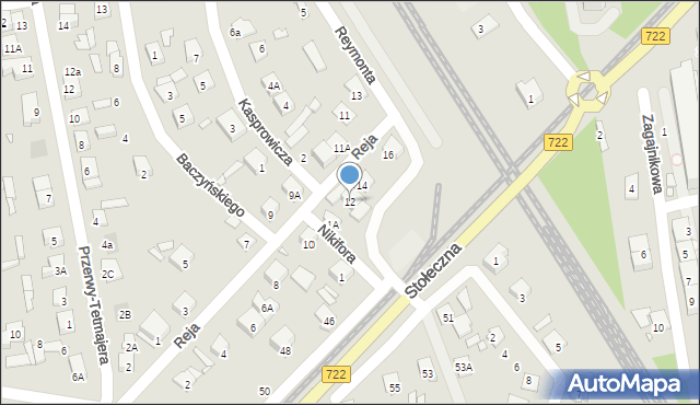 Piaseczno, Reja Mikołaja, 12, mapa Piaseczno