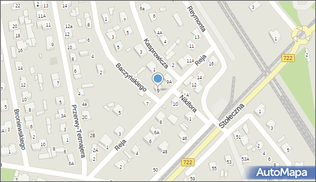 Piaseczno, Reja Mikołaja, 9, mapa Piaseczno
