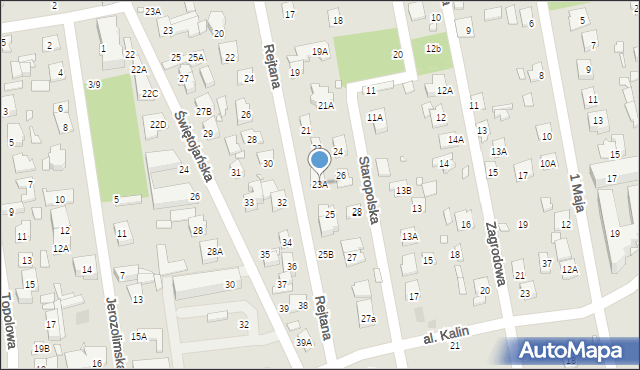 Piaseczno, Rejtana Tadeusza, 23A, mapa Piaseczno