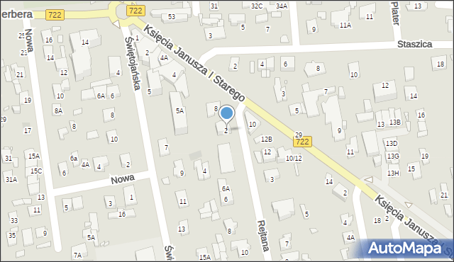 Piaseczno, Rejtana Tadeusza, 2A, mapa Piaseczno