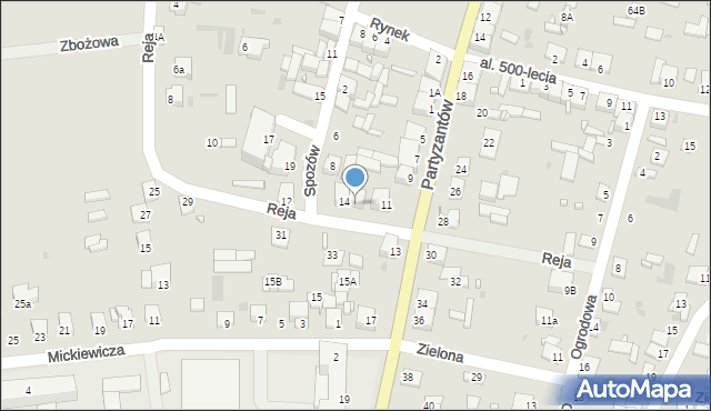 Piaski, Reja Mikołaja, 16, mapa Piaski