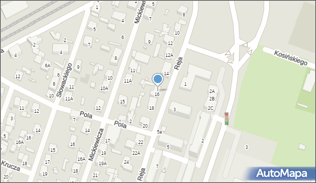 Piastów, Reja Mikołaja, 16A, mapa Piastów