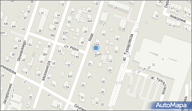 Piastów, Reja Mikołaja, 23, mapa Piastów
