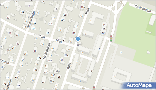 Piastów, Reja Mikołaja, 5a, mapa Piastów