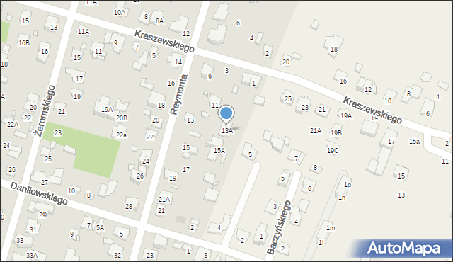 Piastów, Reymonta Władysława, 13A, mapa Piastów
