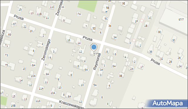 Piastów, Reymonta Władysława, 2, mapa Piastów