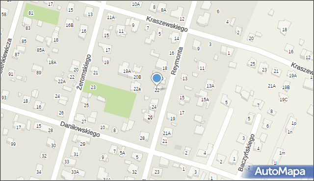 Piastów, Reymonta Władysława, 22, mapa Piastów
