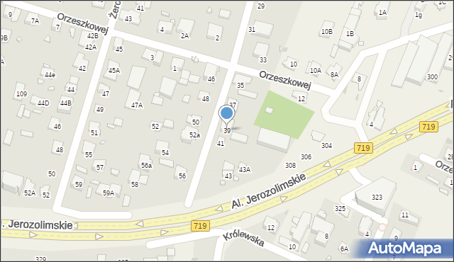 Piastów, Reymonta Władysława, 39, mapa Piastów