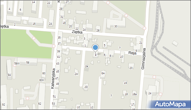 Piekary Śląskie, Reja Mikołaja, 4, mapa Piekary Śląskie