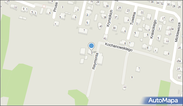 Pilawa, Reymonta Władysława, 2, mapa Pilawa