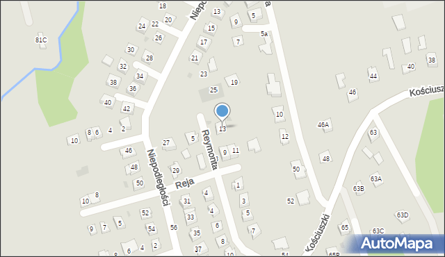 Pilzno, Reja Mikołaja, 7, mapa Pilzno