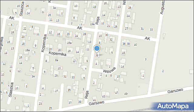 Pionki, Reja Mikołaja, 6, mapa Pionki