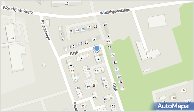 Pisz, Reja Mikołaja, 12, mapa Pisz