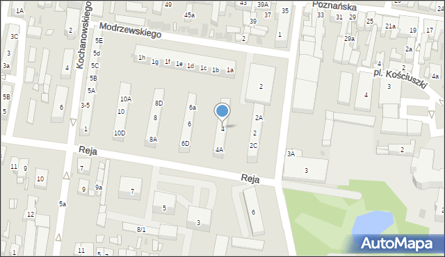 Pleszew, Reja Mikołaja, 4, mapa Pleszew