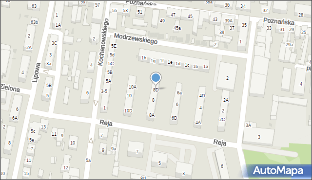 Pleszew, Reja Mikołaja, 8D, mapa Pleszew