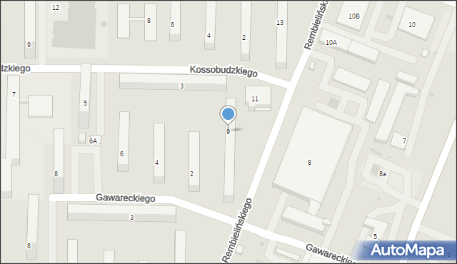 Płock, Rembielińskiego Rajmunda, 9, mapa Płock