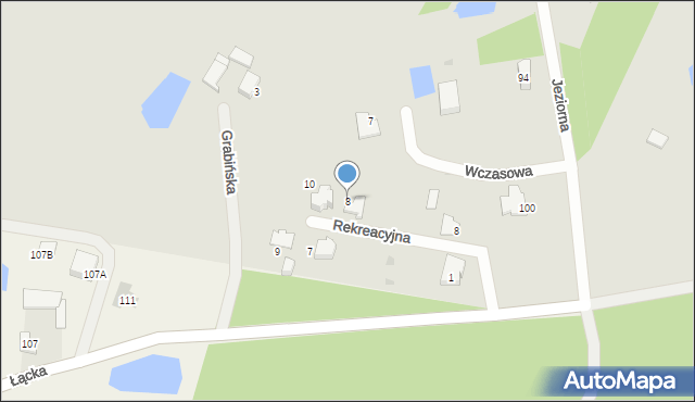 Płock, Rekreacyjna, 8, mapa Płock