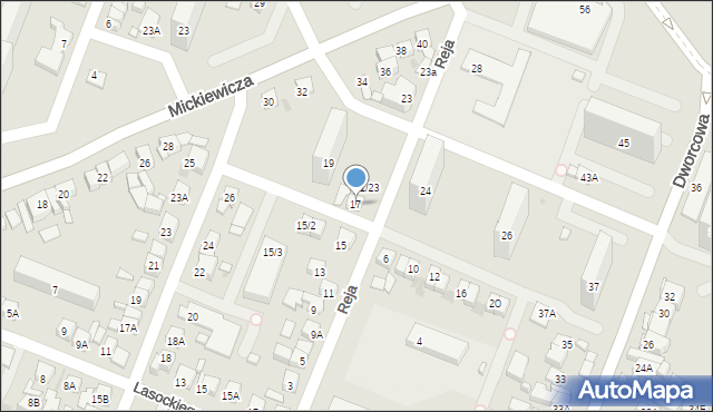 Płock, Reja Mikołaja, 17, mapa Płock
